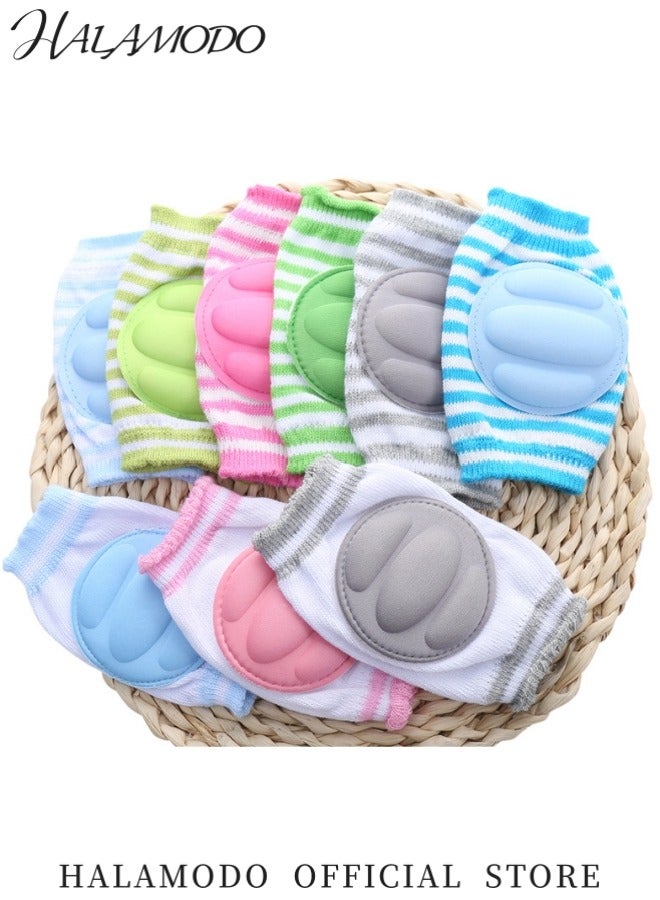 هالامودو واقي ركب للأطفال للأطفال حديثي الزحف حامي ركب مرن للأطفال من 6 إلى 24 شهراً تصميم مريح وقابل للتنفس يناسب جميع الفصول لحماية الركب - Image 5