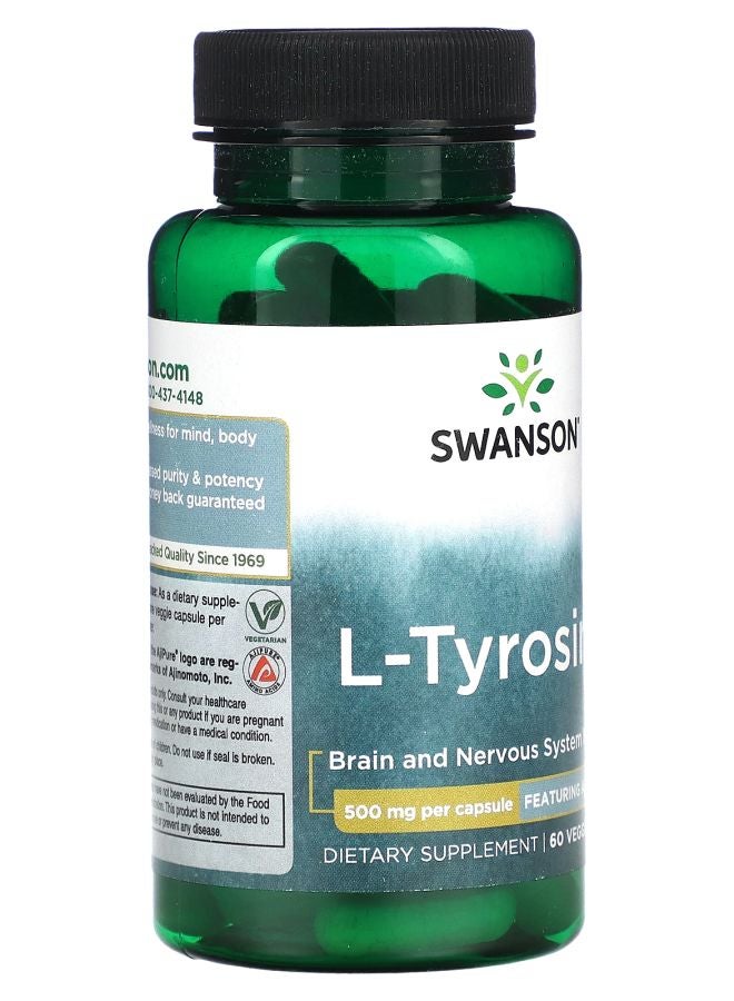 SWANSON L-Tyrosine 500 mg 60 Veggie Caps - Image 2