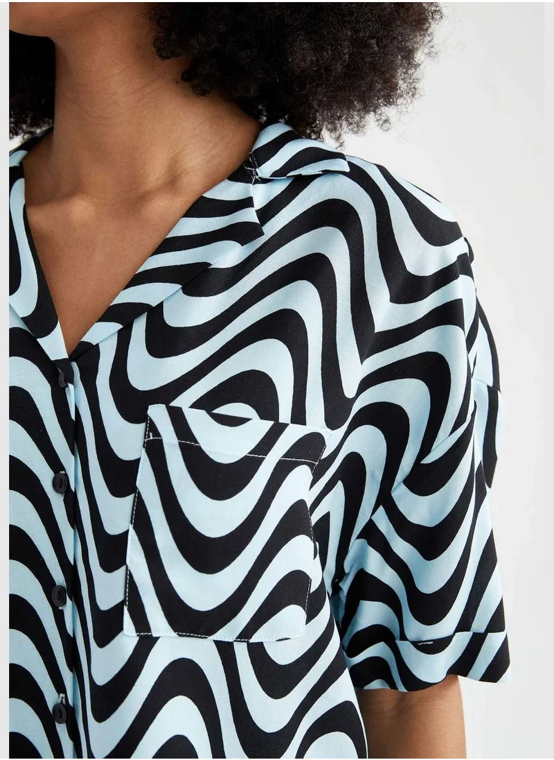 DeFacto Patterned Short Sleeve T-Shirt