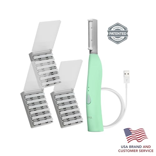 SPA SCIENCES - SIMA Patented Dermaplane Razor for Women Face – Painless 2-in-1 Facial Exfoliation & Peach Fuzz Hair Removal – Anti-Aging – 3 Speeds – Rechargeable – 19 Weeks Treatment - Image 2