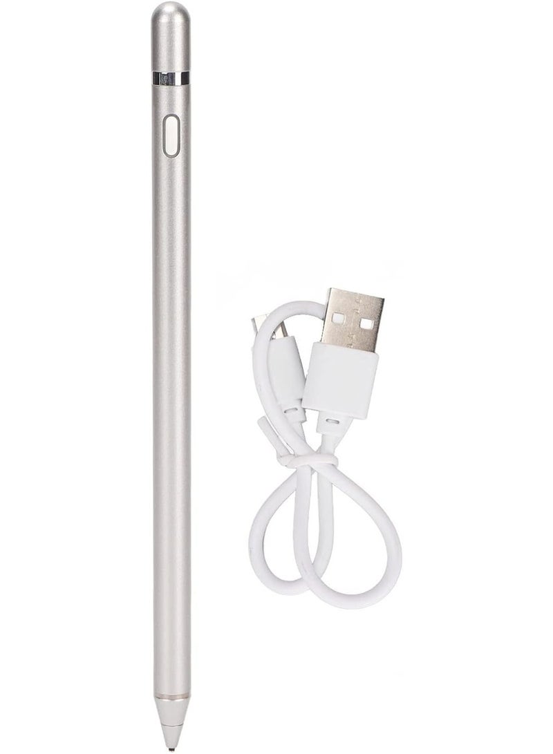 Gravity Precision Stylus Pen for iPad with Palm Rejection, Fine Tip, Compatible with iPad Pro, iPad Air, iPad Mini, Silver - Image 4