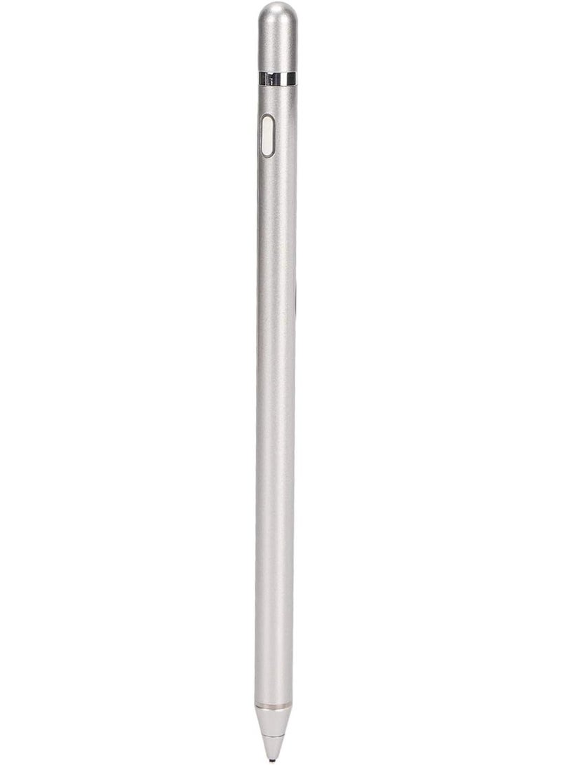 Gravity Precision Stylus Pen for iPad with Palm Rejection, Fine Tip, Compatible with iPad Pro, iPad Air, iPad Mini, Silver - Image 1