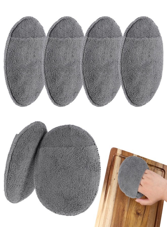 Qulkws 6Pcs Cutting Board Oil Applicator Microfiber Sponge Applicator for Wood Conditioner Leather Conditioner Applicators Versatile Polishing Sponges for Cutting Boards Wooden Furniture Leather Care - Image 1