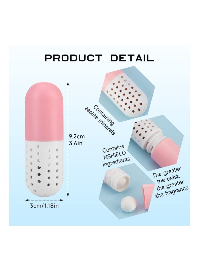 SOLARAE Sneaker Deodorizer Balls Capsules, Shoe Fresheners Reusable Sports Shoe Deodorizing for Sneakers Trainers Lockers Gym Bags Wardrobes Cars, Long Lasting and Easy to Use, Pink & Blue(6 Pack) - Image 4