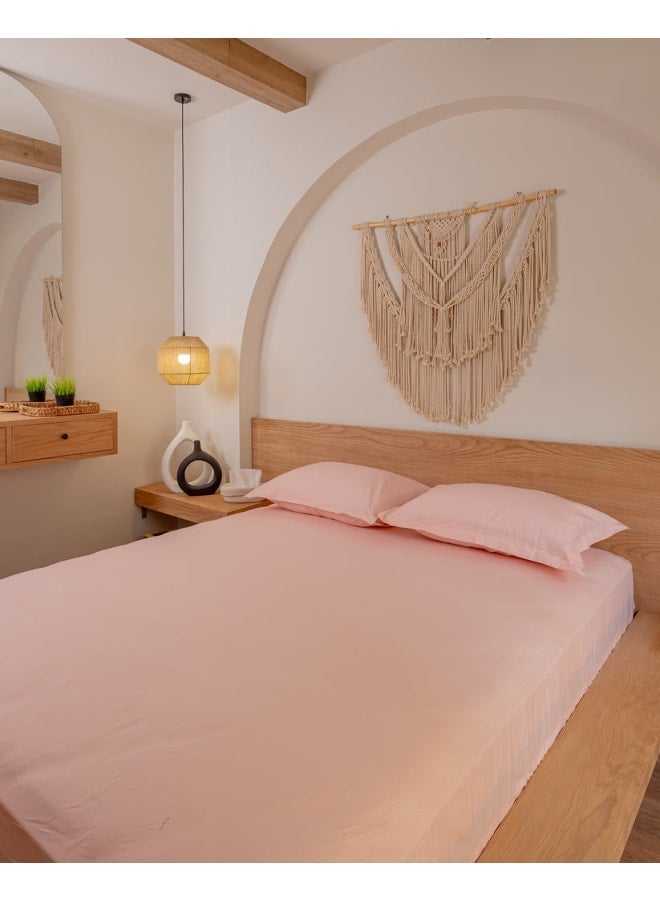 ب كومفورت  طقم ملاية أستك قطن روز - Image 1