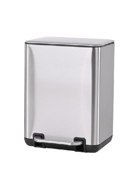 Stainless Steel Rectangular Pedal Bin Silver 6 L HDB-10303A