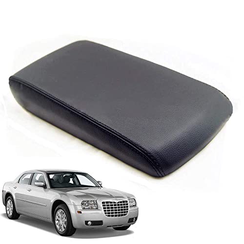 DSkoiph غطاء مسند الذراع لكونسول الوسط من DSkoiph جلد لسيارة كرايسلر 300 2004-2010 جلد فقط أسود - Image 1