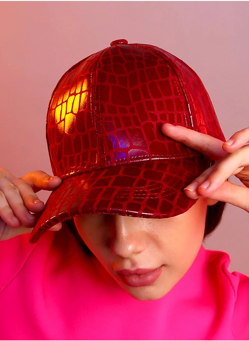 Haute Sauce Embossed Croc Baseball Cap