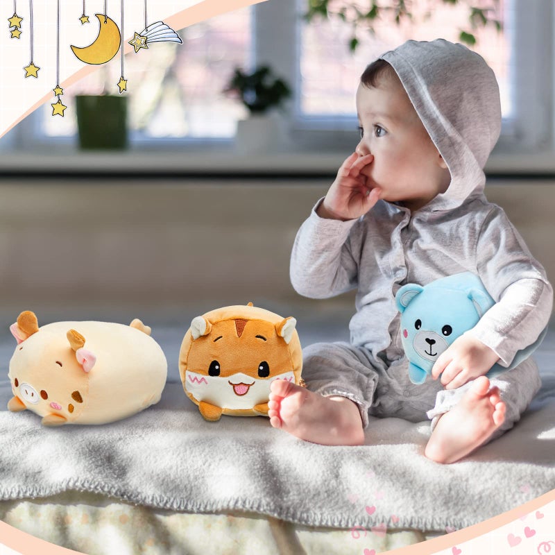 Leitee 9 Pcs Stuffed Animals Plush Bulk 8 Inch Cute Plushies Toys Plush Pillow for Boys Girls Birthday Gifts Box Toys for Classroom Prize Kids Party Favors Valentines Gifts in Bulk (Cute Animal) - Image 5
