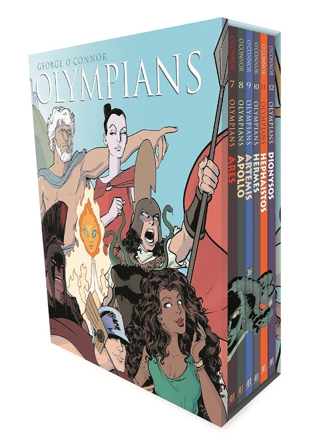 Olympians Boxed Set Books 7-12: Ares, Apollo, Artemis, Hermes, Hephaistos, and Dionysos 