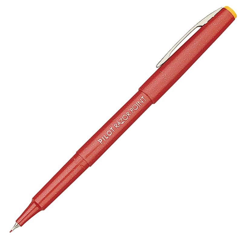 PILOT Razor Point Fine Line Marker Stick Pens, Ultra-Fine Point (0.3mm) Red Ink, 12 Units (11007) - Image 1