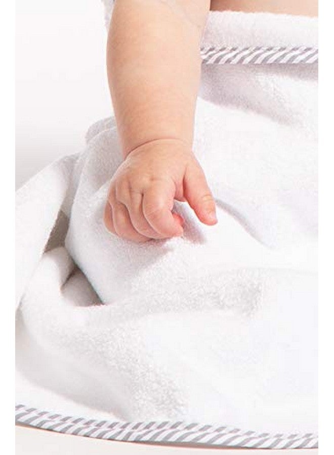 Fishers Finery Fishers Finery Bamboo Viscose Baby Hooded Bath Towel & Washcloth Set - Unique Mitten Design (Gray)  - Image 4