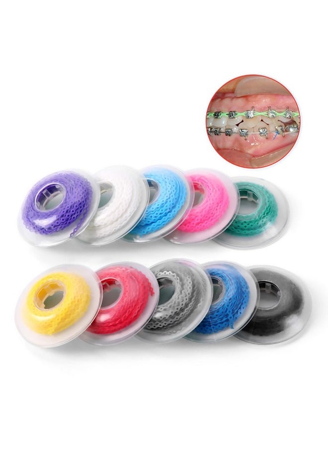 Dentalmall 4.5Mpack Dental Orthodontic Power Chain Dental Spool Elastic Rubber Band Power Elastic Chain Power Chains Brace (Short White)  - Image 3