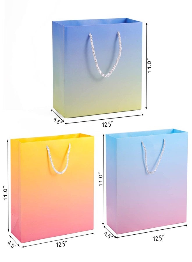 EUSOAR Large Boutique Paper Bags, 30 pack 3 Colors 12.5x4.5x11 inches Shopping Bags with Handles, for Business, Clothes Merchandise Retail, Party Favor, Wedding, Birthday, Baby Shower, Grocery - Image 2