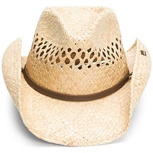 Stetson قبعة ستتسون للرجال من القش، طبيعي، صغير - Image 1