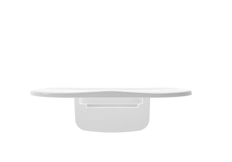 OBLONG Wall Mounted Bath Shower Chair Seat for Bathroom Foldable Chair Folding Seat Stool AntiSlip Safety Chair for Elder Wall Mount Foldable Shower Bathing Chair Shower Seat Pack of 1 White - Image 4