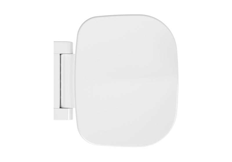 OBLONG Wall Mounted Bath Shower Chair Seat for Bathroom Foldable Chair Folding Seat Stool AntiSlip Safety Chair for Elder Wall Mount Foldable Shower Bathing Chair Shower Seat Pack of 1 White - Image 5