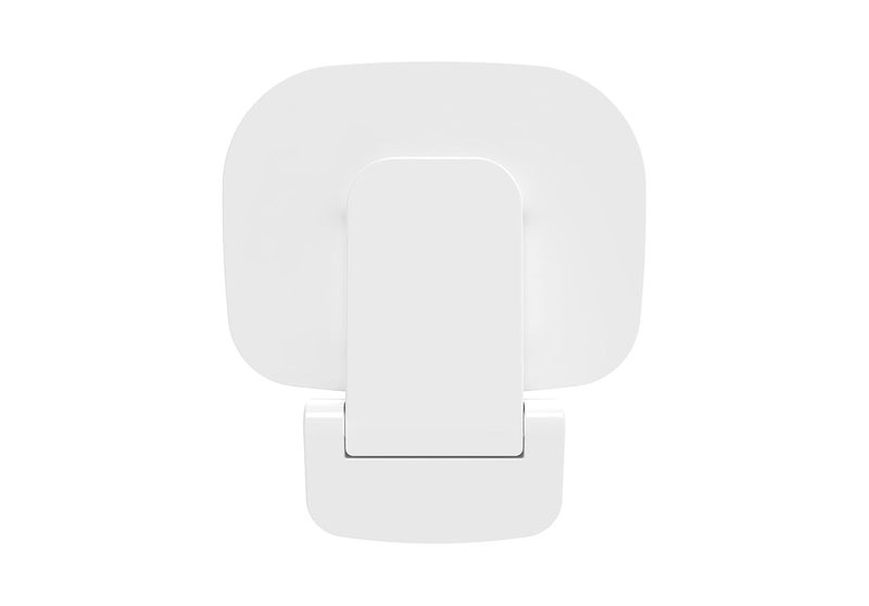 OBLONG Wall Mounted Bath Shower Chair Seat for Bathroom Foldable Chair Folding Seat Stool AntiSlip Safety Chair for Elder Wall Mount Foldable Shower Bathing Chair Shower Seat Pack of 1 White - Image 2