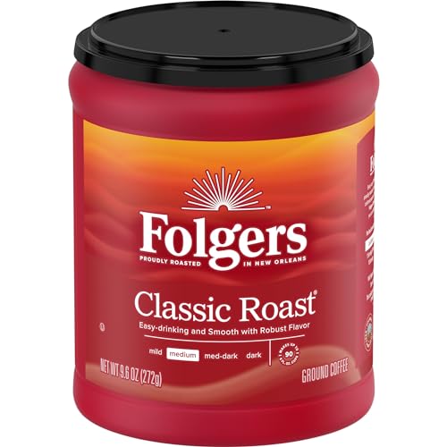 Folgers Classic Roast Medium Roast Ground Coffee, 9.6 Ounce - Image 1