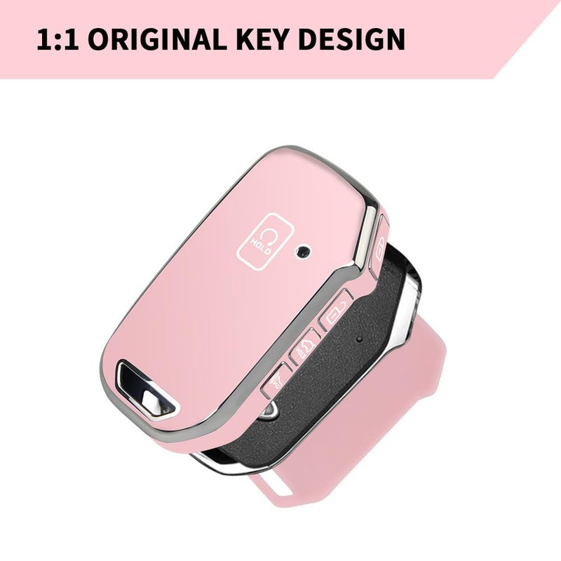 QBUC for Kia Key Fob Cover with Keychain,Car Key Case Shell Protection Fit for Kia K5 Forte Sportage Soul Seltos Telluride Sorento - Image 5