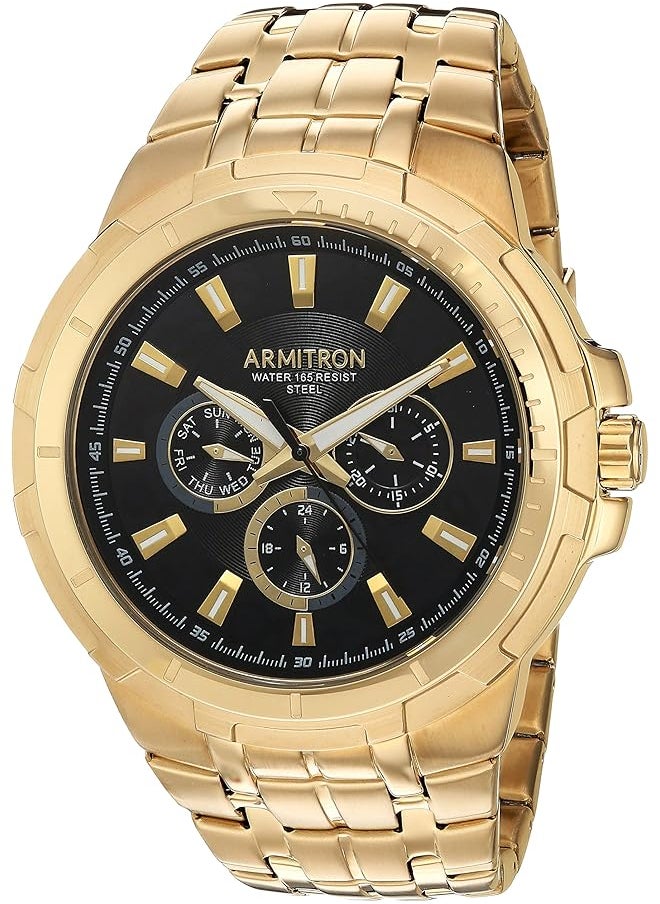 Armitron - Men 20 5144Bkgp Multi Function Dial Gold Tone Bracelet Watch - Image 1