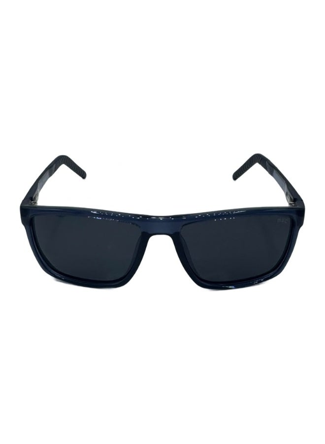 MEC Men's Rectangular Sunglasses, Navy Blue Frame with Dark Smoke Lenses - Image 1