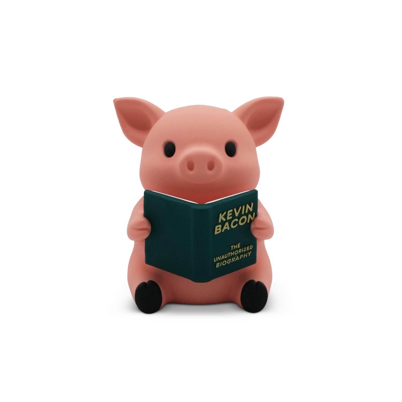 GOOFBALLS Little Readers â€“ Cute Figurines for Bookshelves, Desks, Terrariums & Home Decor â€“ Book-Loving Animal Statue â€“ Pig - Image 1