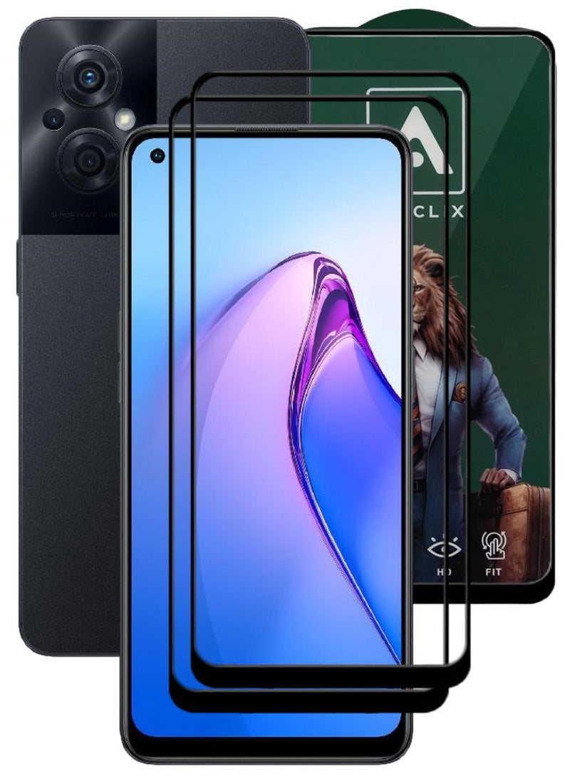 ACLIX 2 Pieces Antistatic ESD Dustproof Premium Quality High Definition Tempered Glass Screen Protector Designed For Oppo Reno8 Z - Image 1