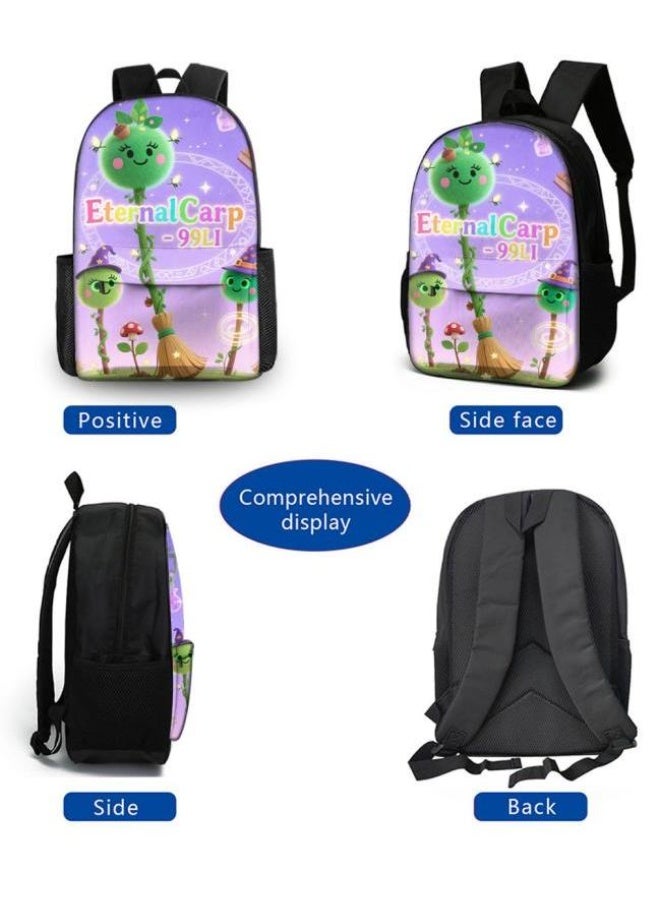 Bright Li Fire Shoulder + handbag + stationery bag | Cartoon bag three-piece set, easy to cope with various occasions (students, children, friends outing, mountain climbing, going to school, etc.) | Back to school season/festival gifts - 47 - Image 3
