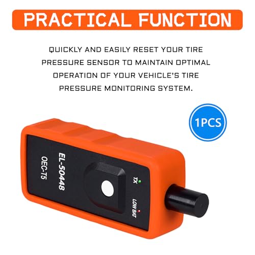 QKYS GM Tpms Relearn Tool, 12V Auto Tire Pressure Monitor System Sensor, EL-50448 TPMS EL50448 OEC-T5 Reset Tool Compatible with Most GM Series Vehicles 2010-2013（1PCS - Image 3