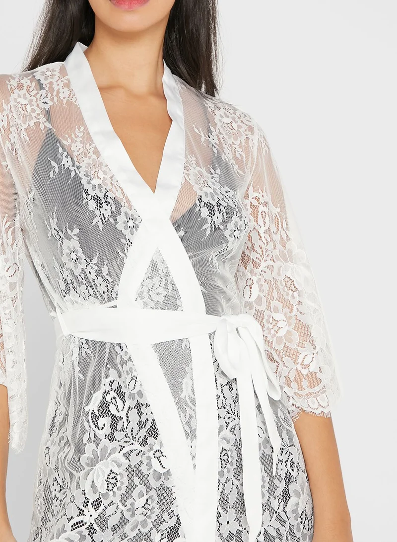 hunkemoller Isabella Allover Lace Kimono