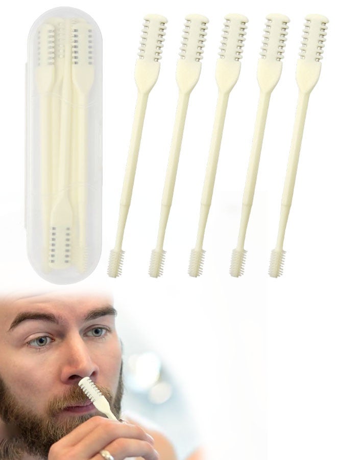 ماكينة حلاقة شعر الأنف المحمولة 2 في 1، ماكينة تشذيب مزدوجة الجوانب، مزيل شعر الأنف دوار 360 درجة مع فرشاة تنظيف ناعمة - Image 1