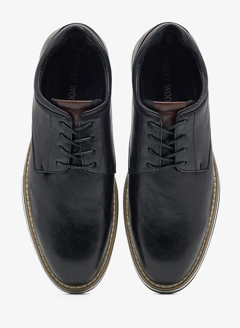Robert Wood Welt Detail Casual Lace Ups