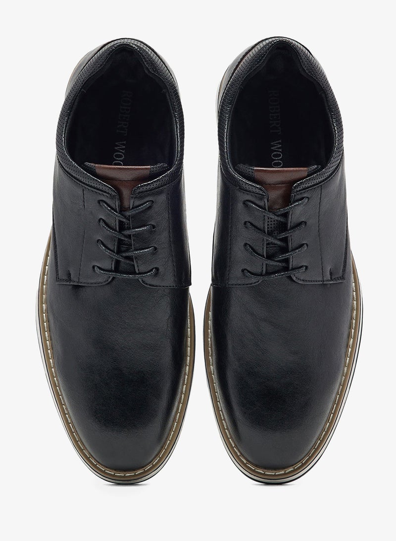Robert Wood Welt Detail Casual Lace Ups - Image 4
