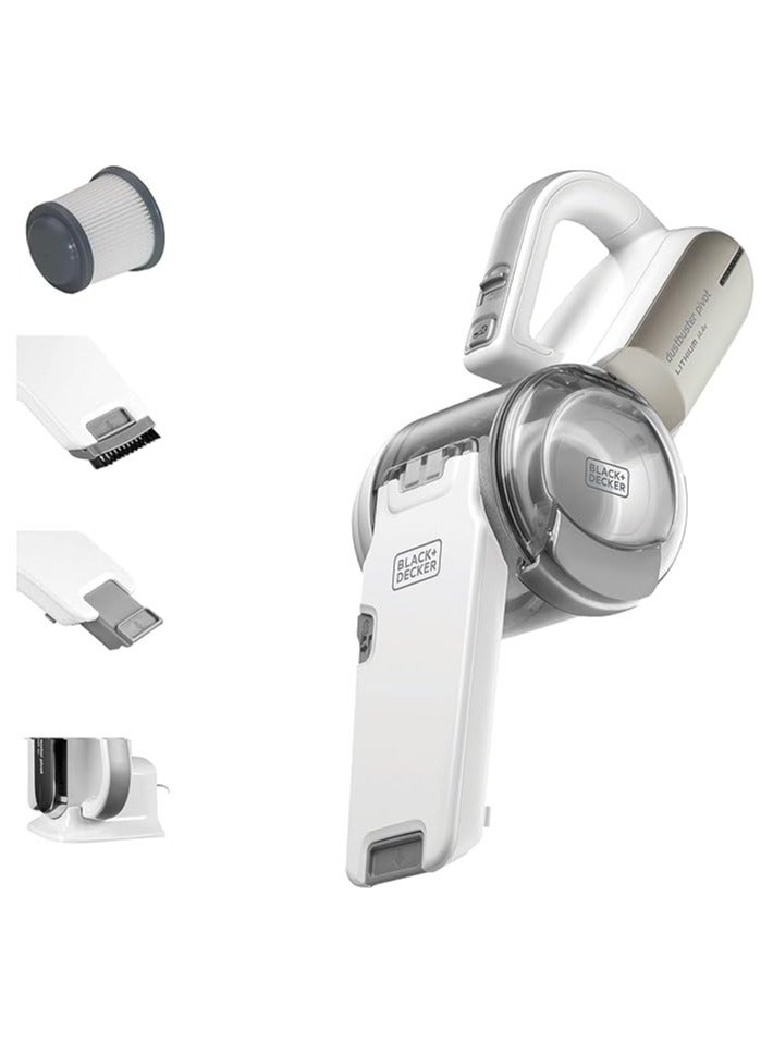 BLACK+DECKER BLACK & DECKER 14.4V Lithium-Ion Pivot Dustbuster/Cyclonic Hand Vacuum Cleaner - Pv1420L-B5 ‎White