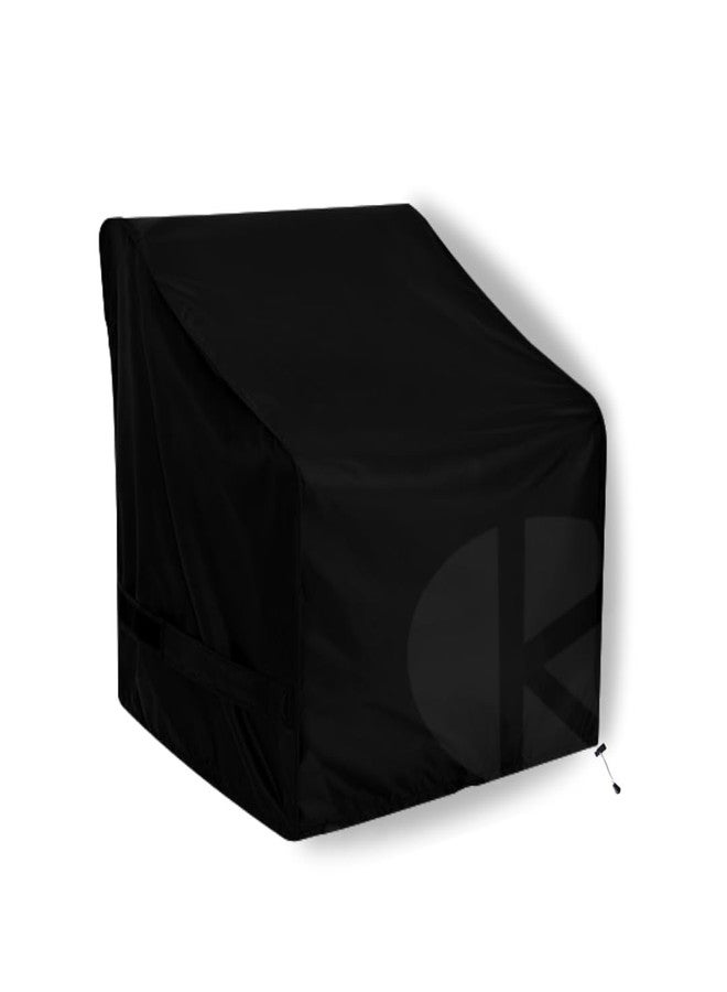KHOOBREZ Premium 1 Seater Sofa Chair Cover I Waterproof Dustproof Windproof Furniture Protector I Durable Silver Coated Material for Indoor Outdoor Garden Patio Use 35"x38"x31" (Black) - Image 1