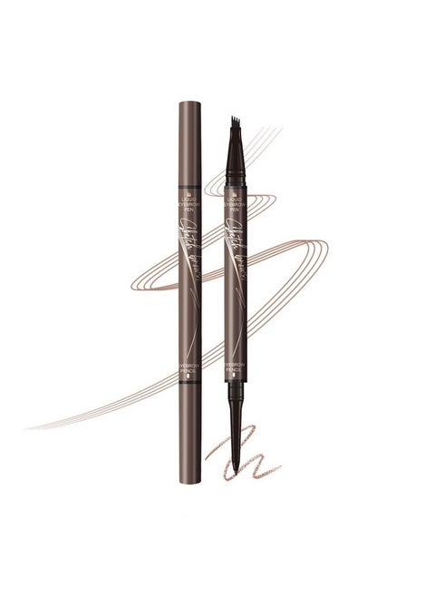 Eyebrow Pencildualended Microfilling Eyebrow Pen Liquid Eyebrow Pen With 4 Micro Brushtip Applicator & Brow Defining Eyebrow Pencil With Precision Tip (Chestnut)