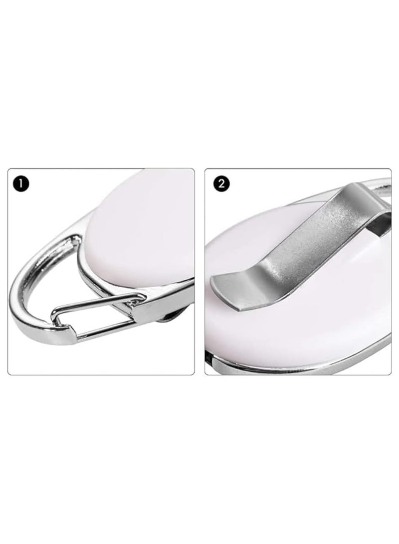 MARKQ [عبوة من 100] حامل شارة قابل للسحب باللون الأبيض مع مشبك بكرة - حامل بطاقة هوية متين للعمل، المكتب، المدرسة، وإكسسوارات سلسلة المفاتيح - Image 4