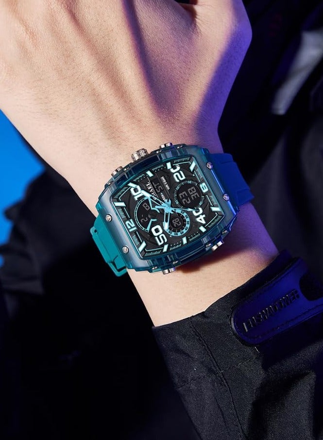 سميل ساعة الرجال ، الرياضة في الهواء الطلق للماء مضيئة متعددة الوظائف الرجل ساعة-49mm - Image 3