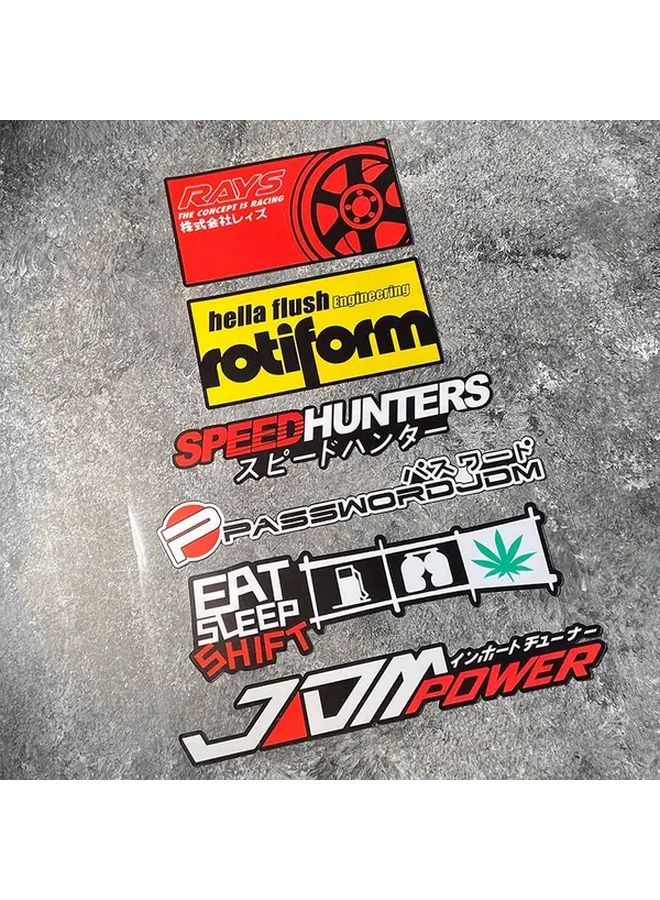 JDM Style Reflective Decals Set Of 6 For Car Bodywork Scratches Cover 11 42x7 6 Inch - Image 5