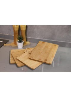 Atbyhome Bamboo Stand Cutting Board Set of 4 - M7B11  - Image 3