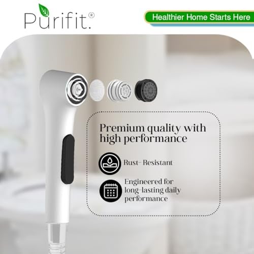 Purifit Eco Jet Health Faucet | High Pressure Jet Spray for Bathroom (Without Hose) | Anti-Stain Coating | Jet Spray Pipe for Washroom | White - Image 3