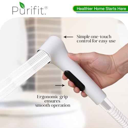 Purifit Eco Jet Health Faucet | High Pressure Jet Spray for Bathroom (Without Hose) | Anti-Stain Coating | Jet Spray Pipe for Washroom | White - Image 2