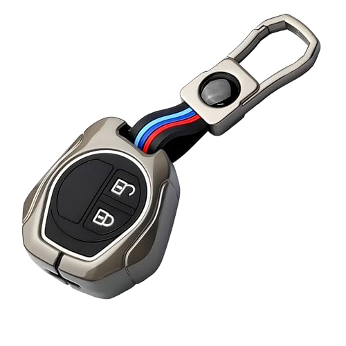 AUTOFRILL Alloy Metal Car Key Cover for Maruti Suzuki Baleno, Grand Vitara, XL6, Swift, Brezza, Ertiga, Dzire, Celerio, Ciaz, SX4, Ignis, S Presso, S Cross, Fronx 2 Button Key Cover Black - Image 5