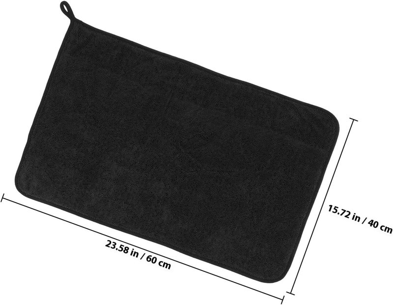 Healeved Thickened Microfiber Car Wash Towels 3pcs 40x60cm Water Absorbing Cleaning Cloths for Car Detailing and Drying, Dark Gray - Image 2