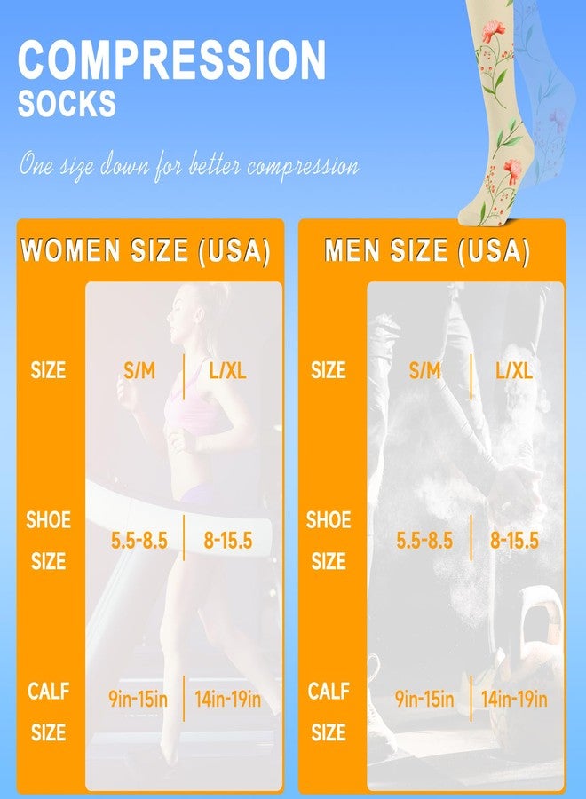 cerpite Compression Socks for Women & Men 6 Pairs Knee High Compression Socks 20-30 mmhg Best for Running,Nurse,Travel - Image 4