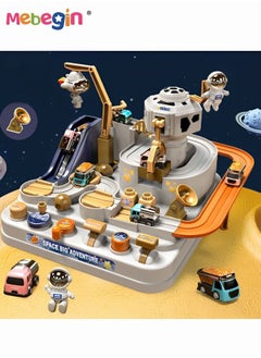 MEBEGIN Space-themed Race Track Kit with 3 Mini Cars, Car Adventure Toys Set, Preschool Educational Toy, Interactive Classic Vehicles Toys with Rounded Edges and Seamless Surface, Ideal Gift for Kids Aged 3+  - Image 3