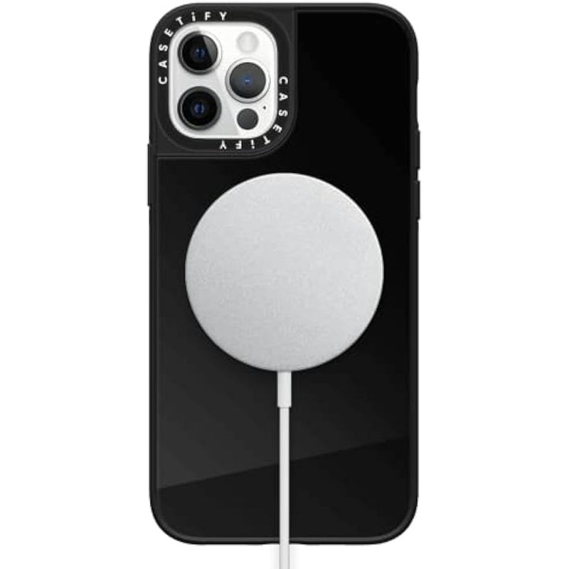 Casetify Mirror Case for iPhone 12/12 Pro Compatible with Magsafe - Black Kingsnake - Black on Black - Image 2