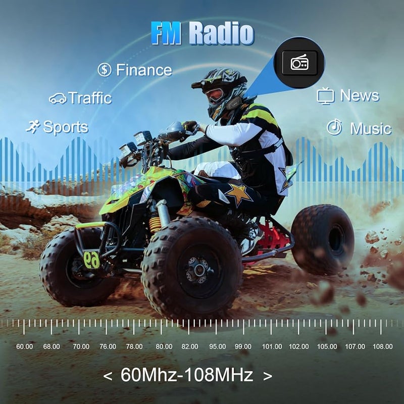 EJEAS E1 Motorcycle Helmet Bluetooth Headset, Bluetooth 5.3 Helmet Speaker with Noise Reduction and IP65 Waterproof, Voice Assistant and Hands-Free Calling for Single Rider Use - Image 5