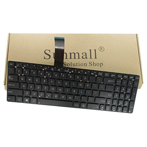 SUNMALL Keyboard Replacement Compatible with Asus K55 K55A K55V K55DE K55VD K55VJ K55VM K55XI K55VS R500V R500VD R500VS F751LK F751M K751L X751L X751LD Series Black US Layout - Image 1